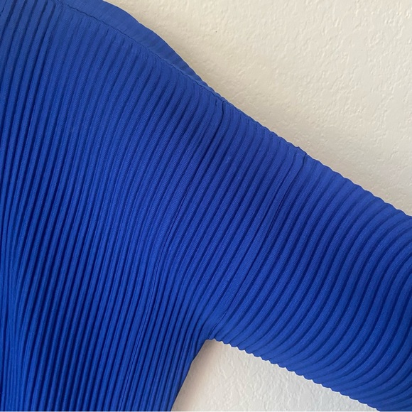 Homme Plisse Issey Miyake Blue Cotton Surface Pleated Cardigan Jacket size 4 - Picture 7 of 13